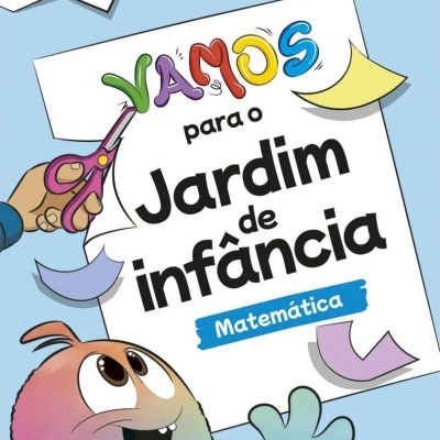 Capa de livro infantil Jardim de Infância Matemática para 5-6 anos com personagem colorido Obi