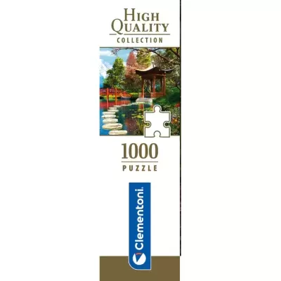 Caixa de puzzle Clementoni High Quality Collection 1000 peças com imagem de jardim zen