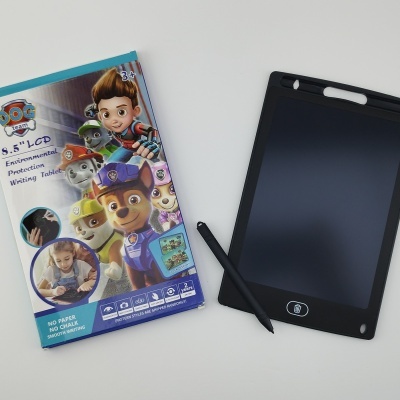 Ecrã LCD preto com caneta e embalagem de quadro de desenho eletrônico de 8,5 polegadas