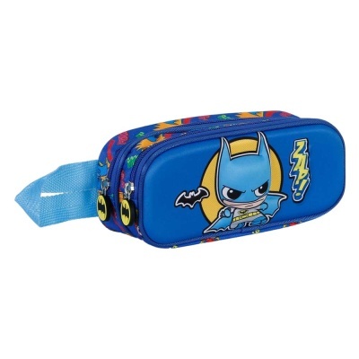 Estojo azul com personagem banda desenhada e texto ZAP!