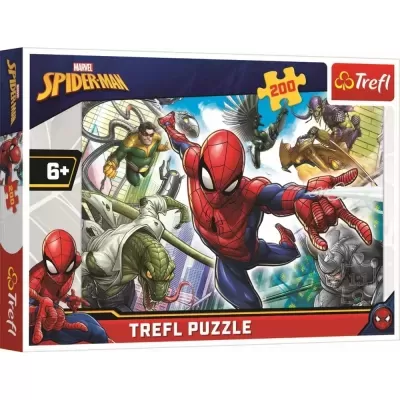 Caixa de puzzle Marvel Spider-Man com 200 peças da marca Trefl