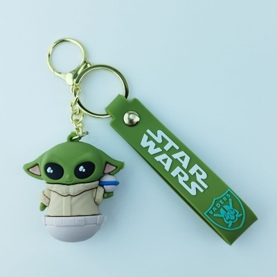 Porta-chaves Verde Baby Yoda e tira Star Wars