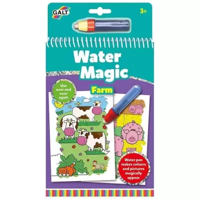 Brinquedo educativo Water Magic Farm com bloco de desenhos de quinta e caneta de água da GALT