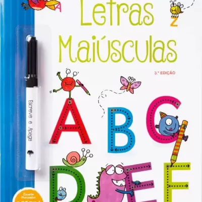 Livro infantil Letras Maiúsculas com marcador branco