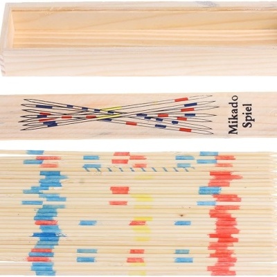 Jogo de pauzinhos Mikado Spiel com caixa de madeira