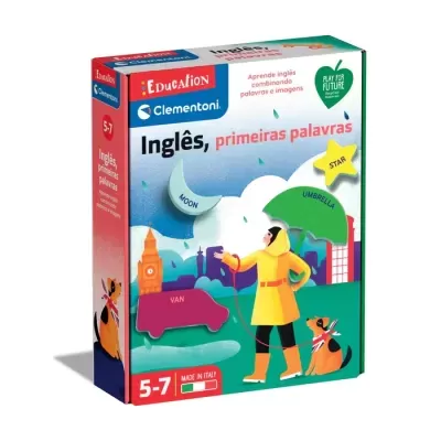 Caixa de jogo educativo infantil para aprender inglês com palavras e imagens, de 5 a 7 anos