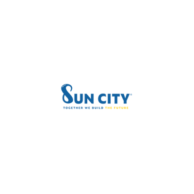 Logotipo SUN CITY com slogan.