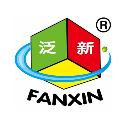 Logótipo colorido com cubo, texto FANXIN e símbolo de marca registada