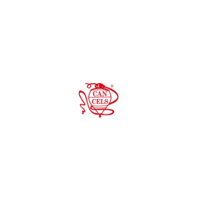 Logotipo CAN CELS vermelho em fundo branco