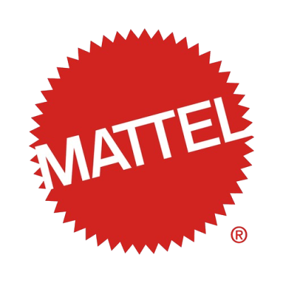 Logótipo da Mattel em fundo branco
