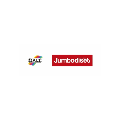Logos das marcas GALT e Jumbodiset group