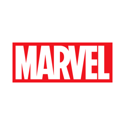 Logótipo MARVEL branco sobre fundo vermelho
