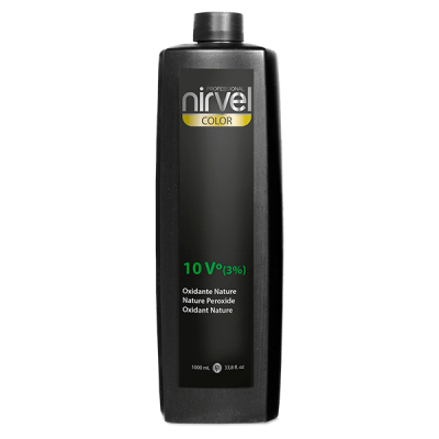 Frasco preto de oxidante de cabelo Nirvel Professional Color 1000 ml.