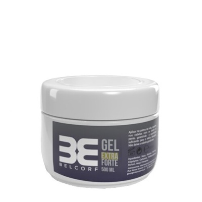 Pote branco de gel para cabelo 3E GEL EXTRA FORTE 500 ML