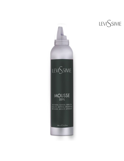 Frasco de mousse depilatório LEVISSIME preto e prata