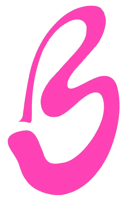 Silhueta rosa fluorescente sobre fundo preto