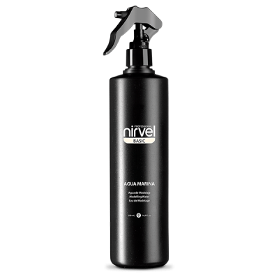 Garrafa preta de spray Nirvel Basic com texto branco