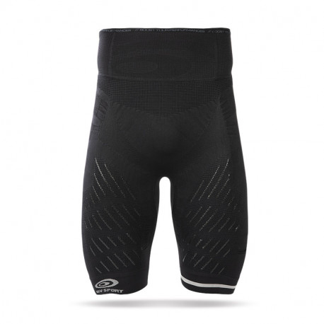 TRAIL SHORT CSX PRO EVO2 BLACK Calção desportivo preto com logótipo WR SPORT branco e detalhes texturizados