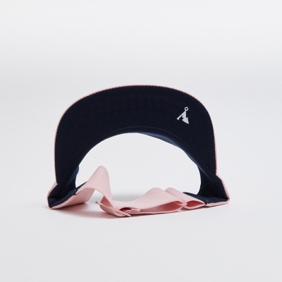 Viseira desportiva preta e rosa com logótipo branco