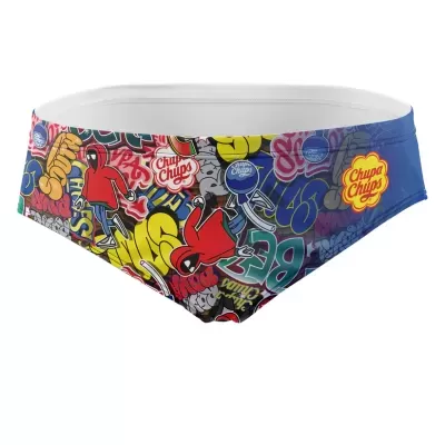 Cueca colorida com padrão gráfico e logótipo CHUPA CHUPS