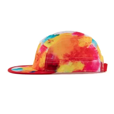 Boné campista tie-dye colorido lado