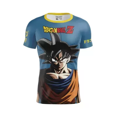 Camiseta azul com estampa de Goku do Dragon Ball Z