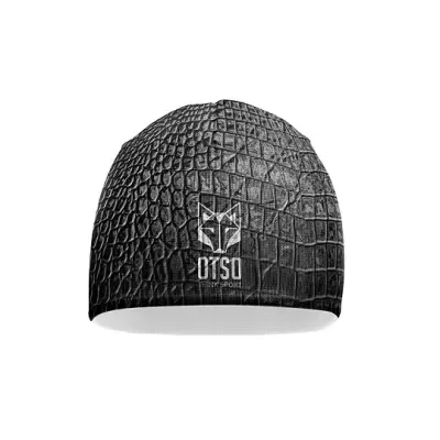 Touca preta com padrão de pele de crocodilo e logótipo OTSO DARK SPORT