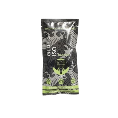 Embalagem de saco plástico preto com elementos gráficos verdes e brancos e texto visível.