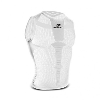Colete desportivo branco BV SPORT com tecido de rede ventilado