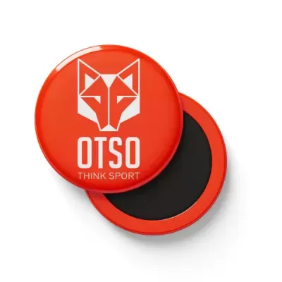 Discos vermelhos para desporto com logótipo de lobo e texto OTSO THINK SPORT