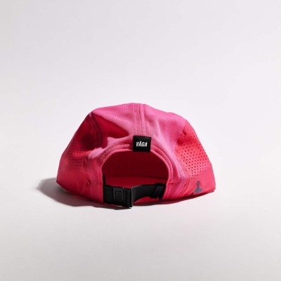 Boné desportivo cor-de-rosa ajustável visto de trás com etiqueta VÅGA