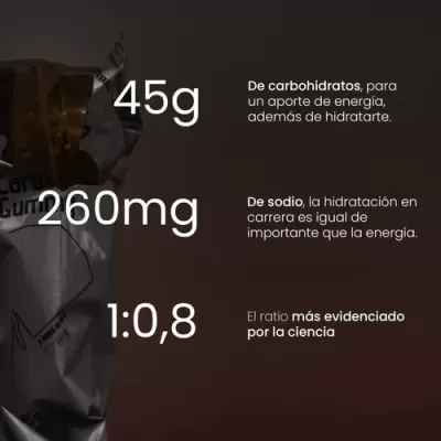 Embalagem prateada de produto com texto informativo em espanhol