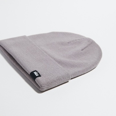 Gorro cinzento claro de malha com etiqueta preta HML