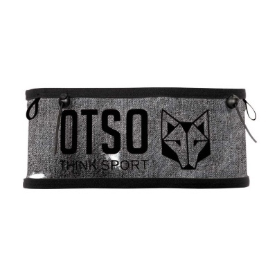 cinto elástico cinzento com acabamento preto e texto OTOS THINK SPORT