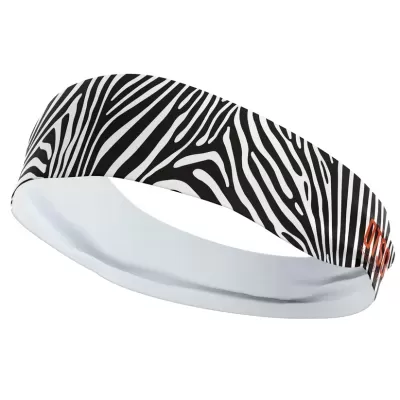 Bandana elástica com padrão zebra preto e branco
