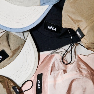 Bonés chapéu de pescador coloridos com etiqueta VAGA