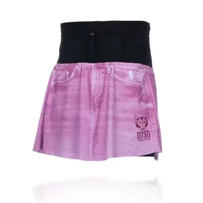 Saia curta desportiva preta e rosa com logótipo OTSD THINK SPORT