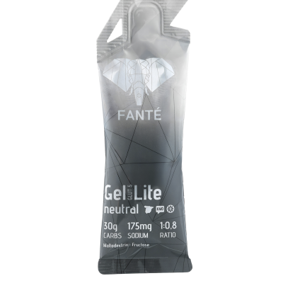 Embalagem de gel energético Fanté Gel Lite neutral cinza e preto