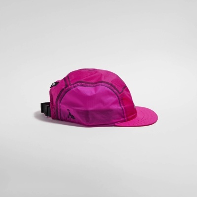 Boné desportivo rosa com fecho preto ajustável