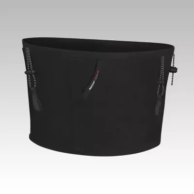 Cinta elástica preta com cordões ajustáveis e etiqueta RECCO