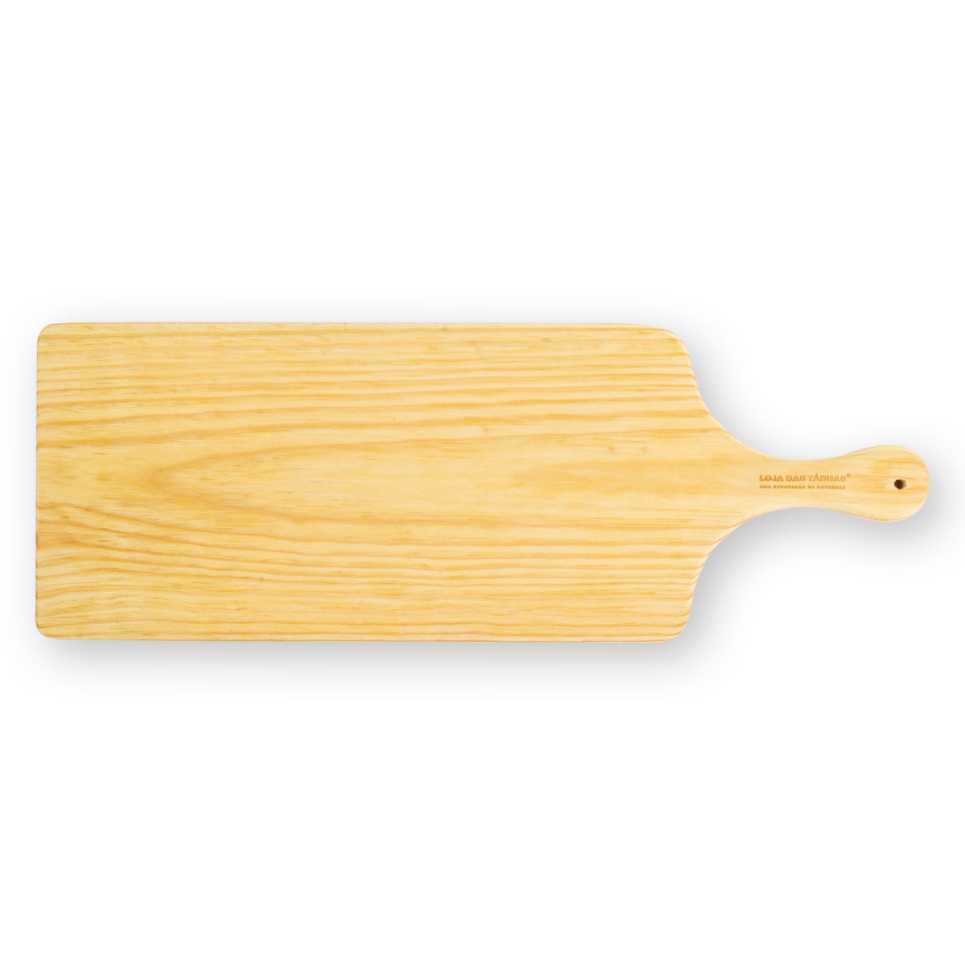 Tábua de Servir, Ref. 5x2 (60x22x2cm) Tábuas de cortar em madeira clara com pega arredondada