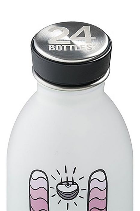 Urban Bottle - Sakra 500ml Garrafa reutilizável branca com tampa metálica e motivo gráfico