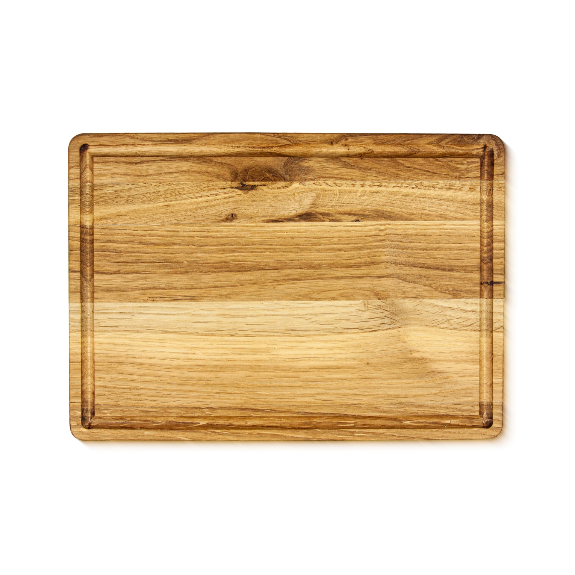 Tábua de Servir - 6/4 Tabua de corte retangular em madeira clara com entalhe