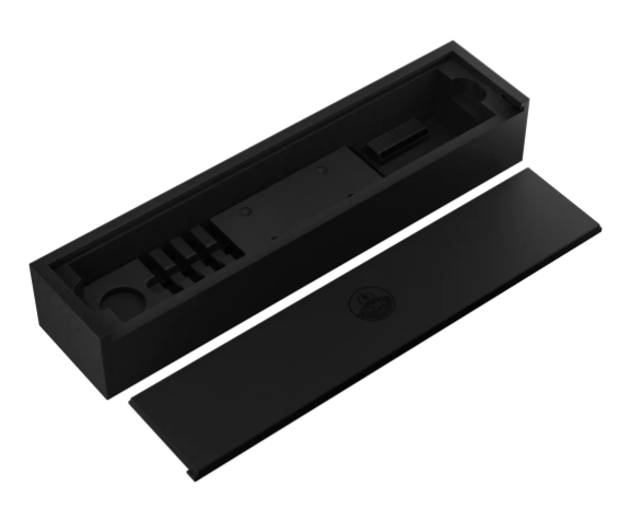 HORL BOX - geração 2 Caixa retangular preta aberta com compartimentos internos