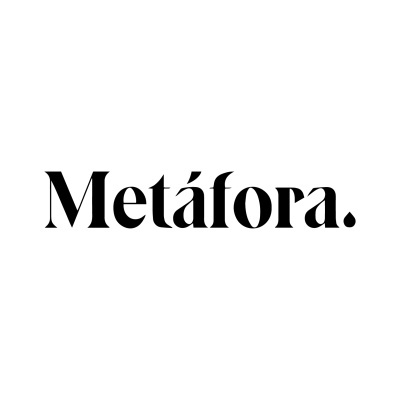 Texto 'Metáfora.' em fonte serifada preta sobre fundo branco