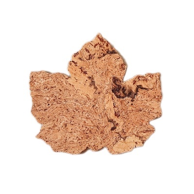 Tapete em forma de folha de cortiça castanho claro