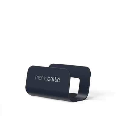 Suporte metálico preto para garrafa memobottle