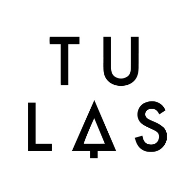 Logótipo preto com letras T U L A S e A em forma de árvore num fundo branco