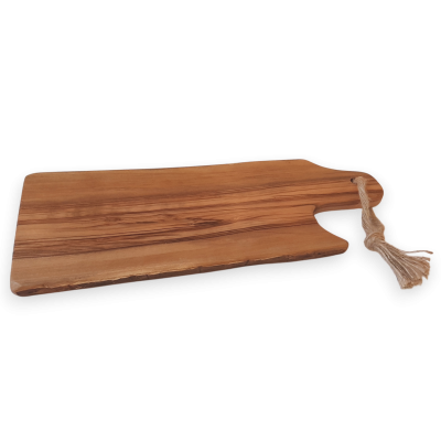 Tábua de madeira com alça e cordão de sisal