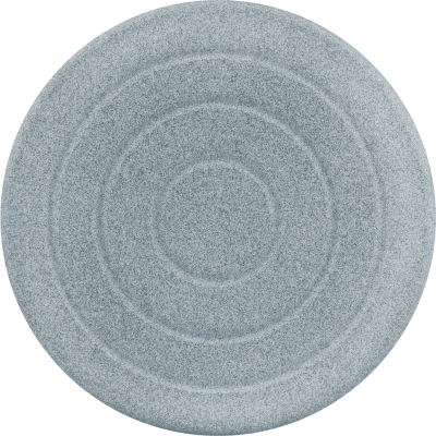 Prato redondo azul texturizado com padrões circulares